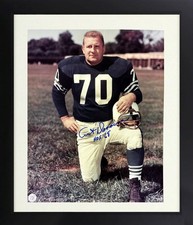 Art Donovan signed Baltimore Colts NFL 8x10 Photo HOF 68 minor dings Framed- COA
