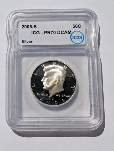 Photo of a 2008-S Kennedy Half Dollar Proof from an eBay listing that sold on Jul 18, 2026