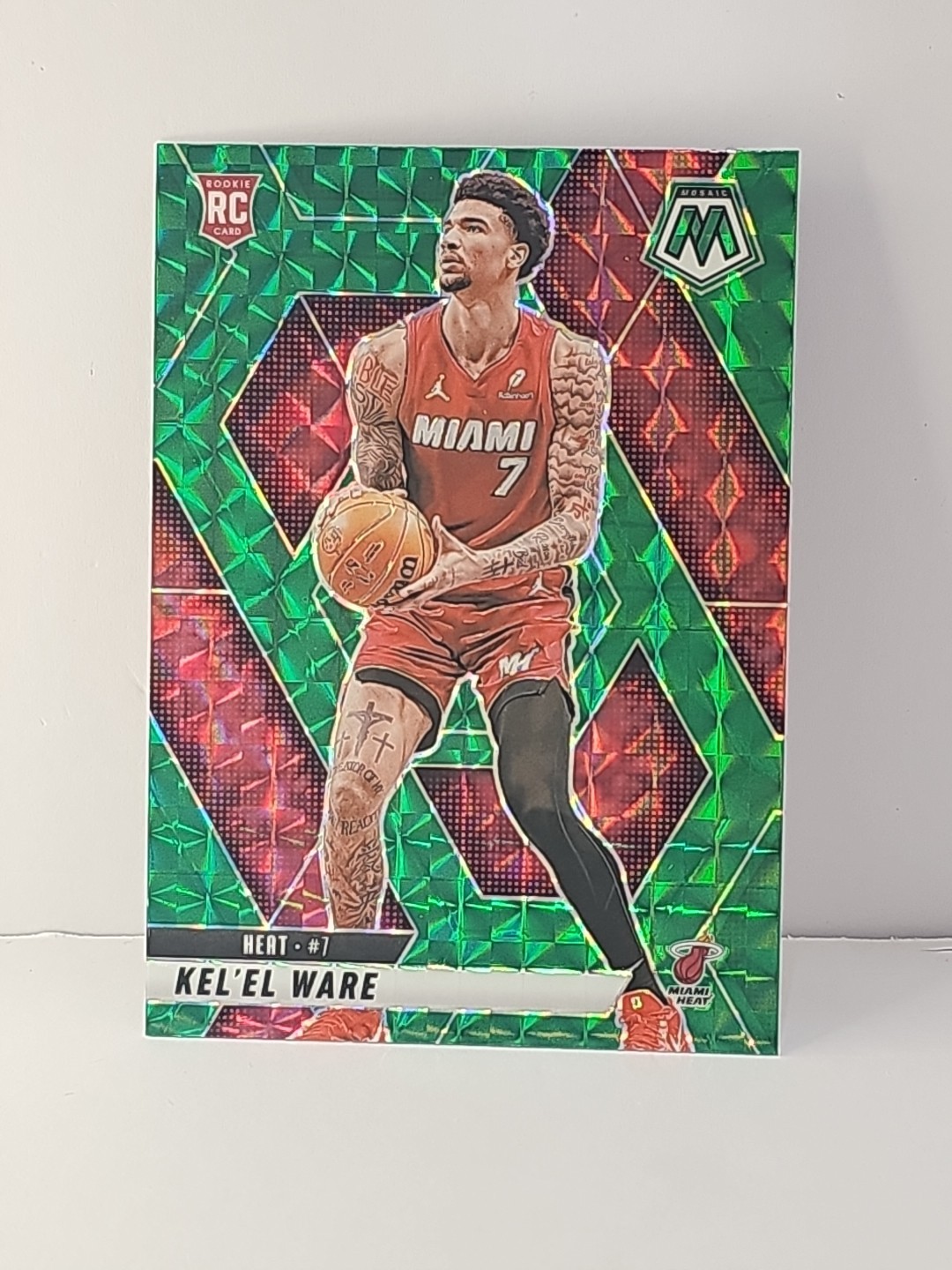 2024-25 Panini Mosaic - Rookies Kel'el Ware #232 Green Mosaic Prizm (RC)