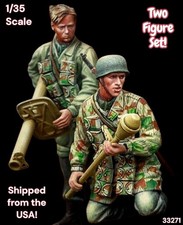 1/35 Resin Figure Fallschirmjager Anti Tank Crew in Combat Ambush Model 33271