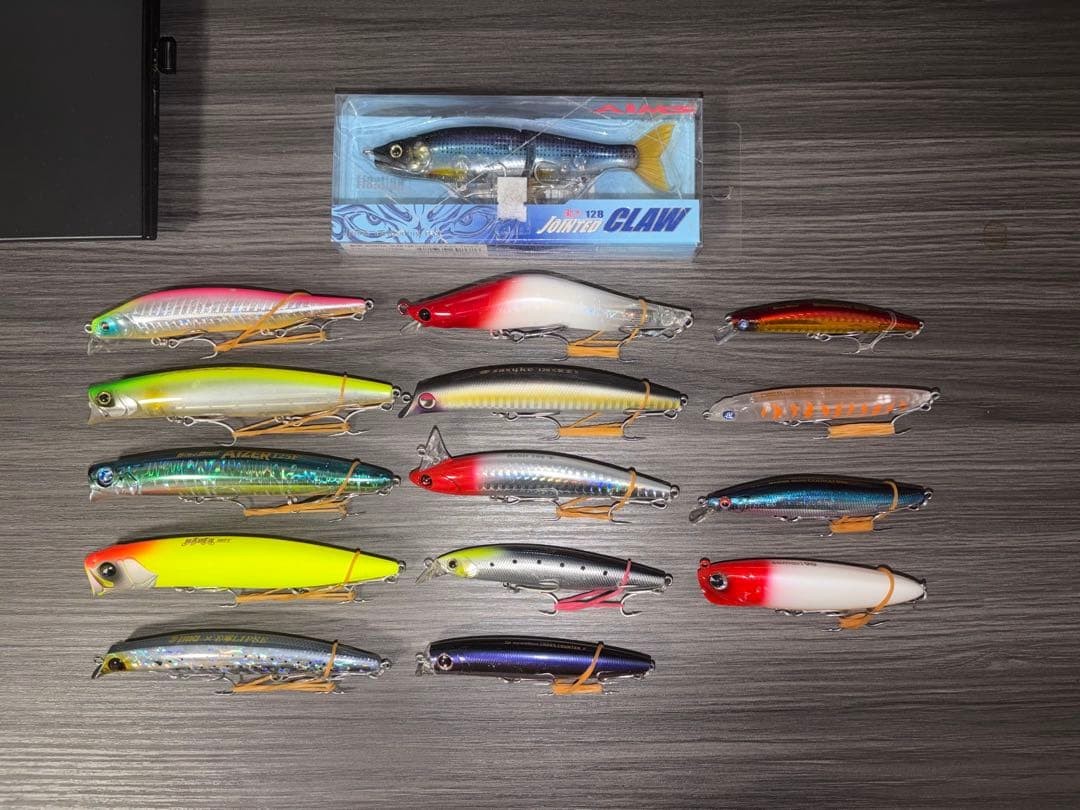 Megabass Blue Blue Ima Daiwa Iza Hades Jerkbait Lure Set, Used, Spares Included - Image 2
