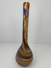 Beautiful Hand Blown 16” Glass Vase Tozai Home One of a Kind.  READY TO SHIP NOW