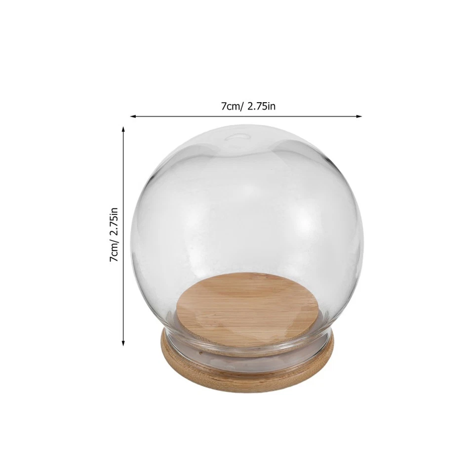2 Pcs Pflanzenglocke Aus Klarem Glas Weihnachtsschneeflockenkuppel - Bild 2 von 4