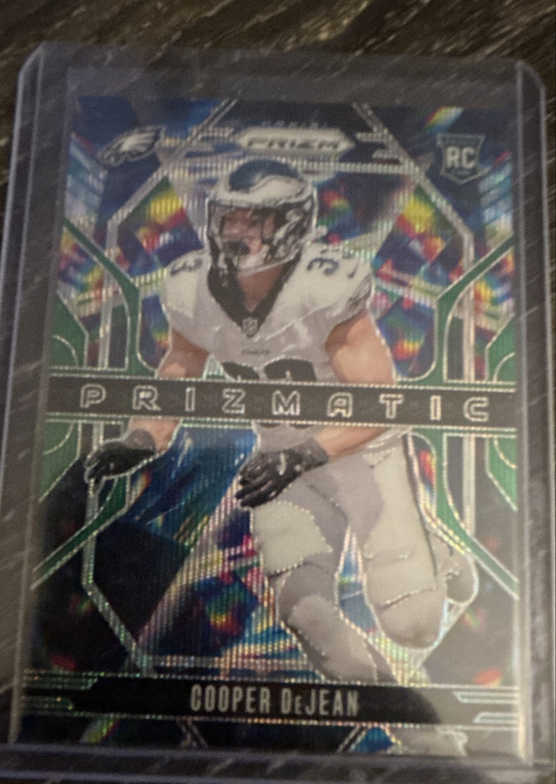 2024 Panini Prizm - Prizmatic Cooper DeJean #6 Green Wave Prizm (RC)