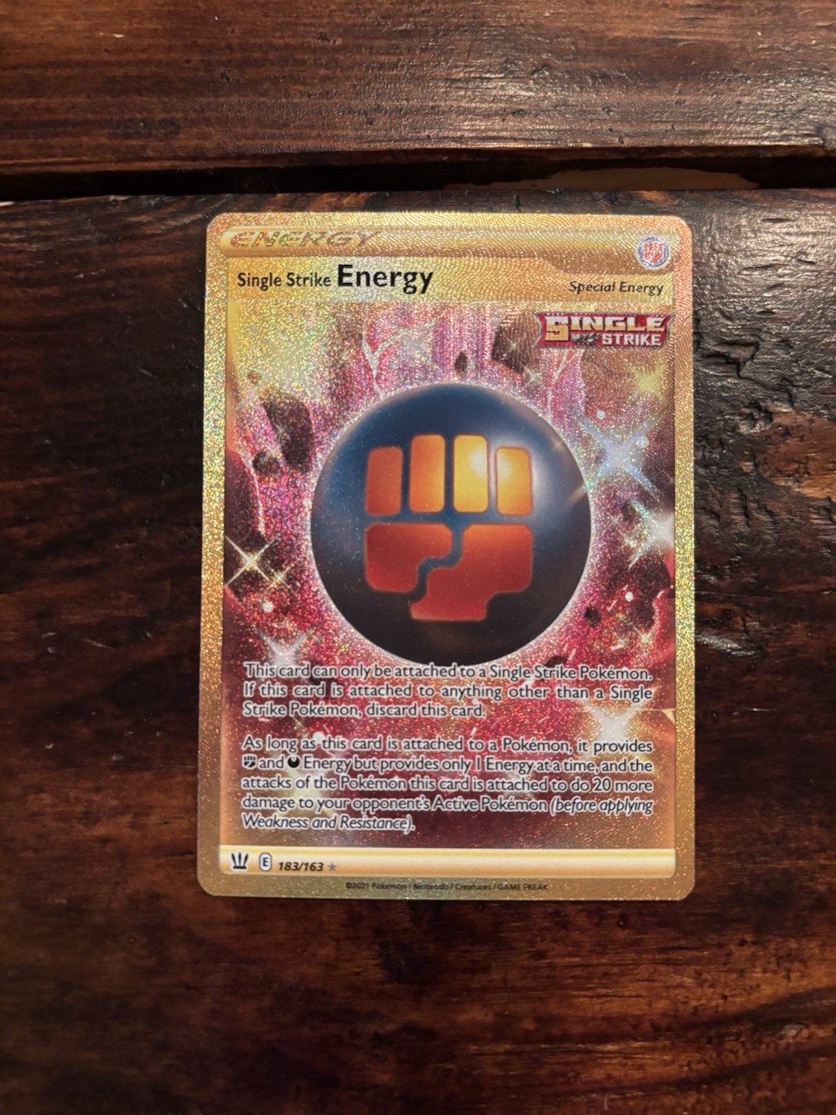 Pokemon TCG Single Strike Energy 183/163 (secret) Holo - Battle Styles