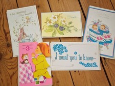 vintage 1950s greetings cards
