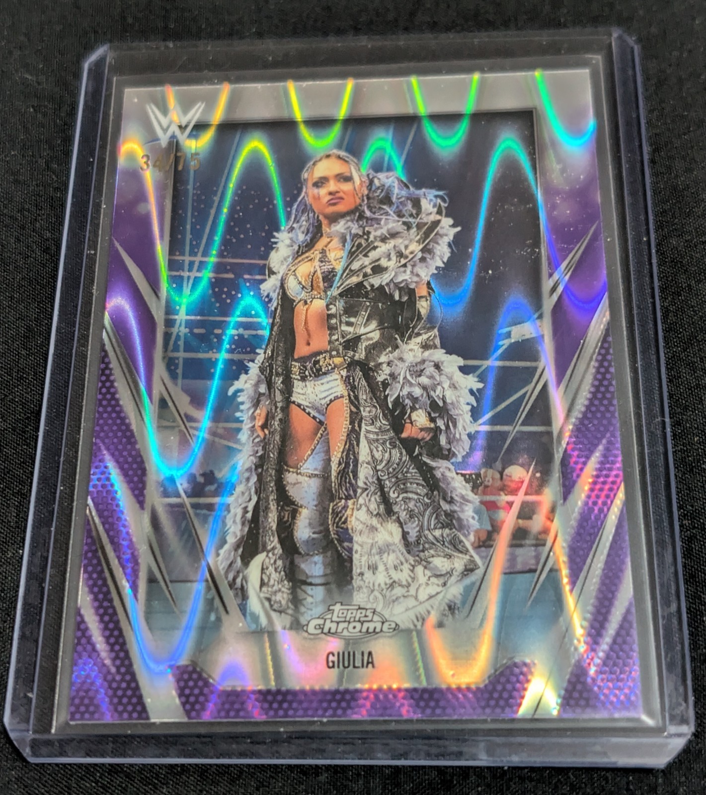 Giulia - 2026 WWE Topps Chrome #169 - Purple Raywave Refractor /75