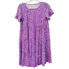 Lilly Pulitzer Women’s Short Sleeve Dress Size Medium Purple Pink Animal Print