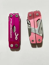 Lot of 2 Pink Mini Multi -Tools - Gerber Splice - Leatherman Micra