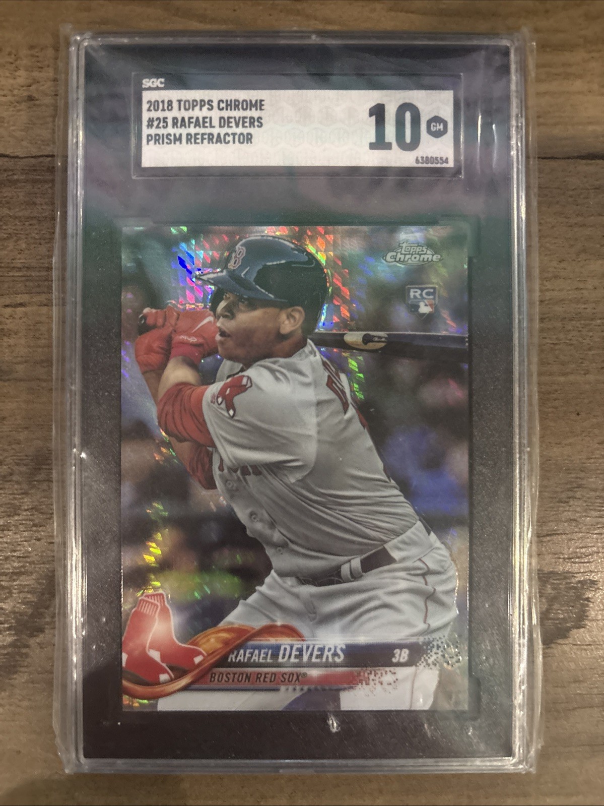 Rafael Devers 2018 Topps Chrome #25 Prism Refractor Rookie RC SGC 10 Gem Mint