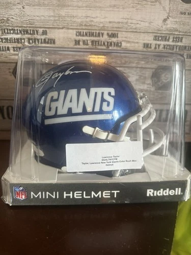 Lawrence Taylor Signed New York Giants Mini Helmet jsa cert