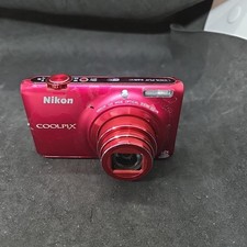 Nikon CoolPix S6500 Red 16.0MP Compact Digital Camera Parts/Repair - Lens Error