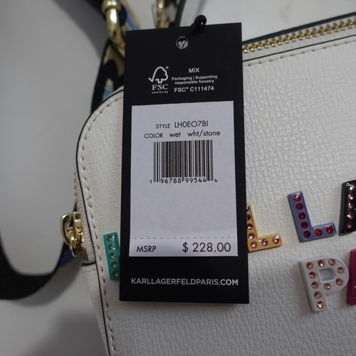 New KARL LAGERFELD PARIS Maybelle Sparkle Crossbody Bag 228$ Retail LH0EO7BI - Picture 3 of 9