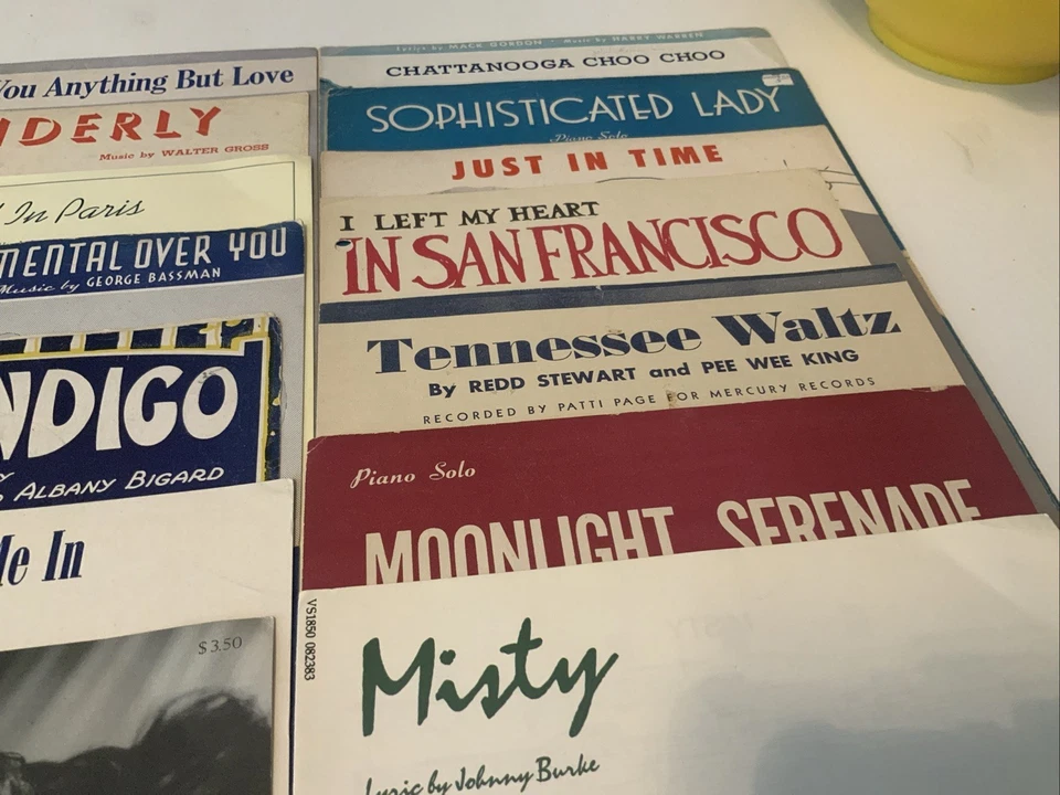 Sheet Music Lot Standards 21 Songs Classics  Sinatra Ellington Carmichael Garner - Image 4 of 4