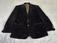 Vintage Lauren Ralph Lauren Corduroy Blazer Mens Black 42R Unconstructed Preppy