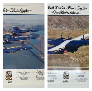 2-1998 Blue Angels Golden Gate Bridge, Fat Albert 16”x 20” Glossy Photograph ￼