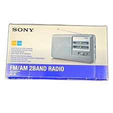 Sony ICF-38 Two Band Portable Radio AM/FM Black AC/DC 2 Way Power Original Box