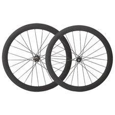 700C 50mm Carbon Clincher/ Tubeless Disc Brake Road Bike Wheels Height 25mm