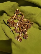 VTG Gold Horsebit Chain Belt Women Adjustable Equestrian Link Belt Snaffle 1960s