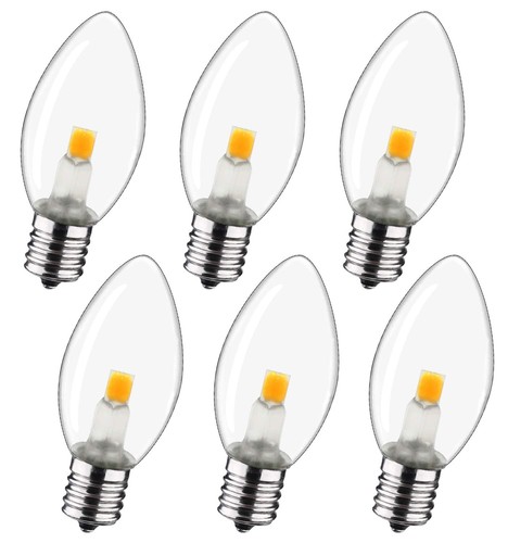 MYEMITTING Night Light Bulb – C7 E12 LED Bulbs – Candelabra, 0.6 Watt Equival...