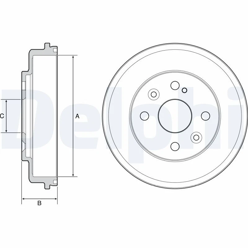 2x BRAKE DRUM BF542 FOR MAZDA ZJ-46/VE 1.3L Y404/F6JB/F6JA 1.4L Y655/Y661 1.6L - Image 2 of 4