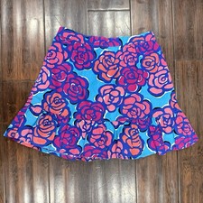 Lilly Pulitzer Girl s Floral Skirt Youth Kid's Sz M 6-7 Clothing Blue Pink