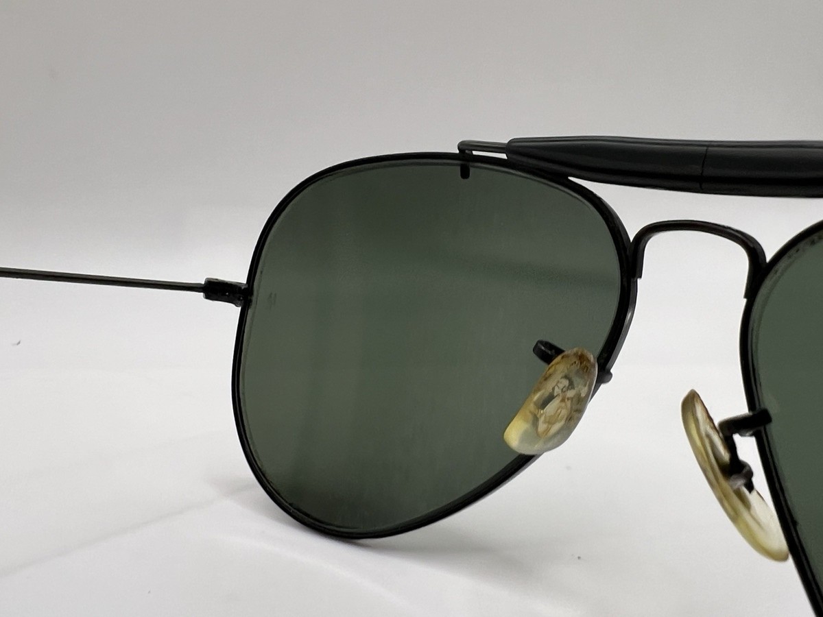 Vintage B&L Ray Ban Bausch & Lomb Outdoorsman Black Aviator