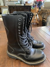 Dr. Martens 90 s Black Leather Combat Boots Men's Size 8UK/9US Made in England
