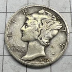 1942  S  Mercury  Dime - 90% Silver - Free Shipping
