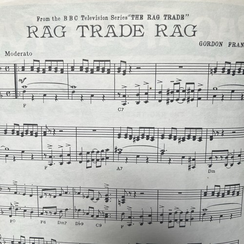Rag Trade Rag: 1962 Sheet Music - BBC TV theme Reg Varney: Rare Aus Vintage - Imagen 6 de 6