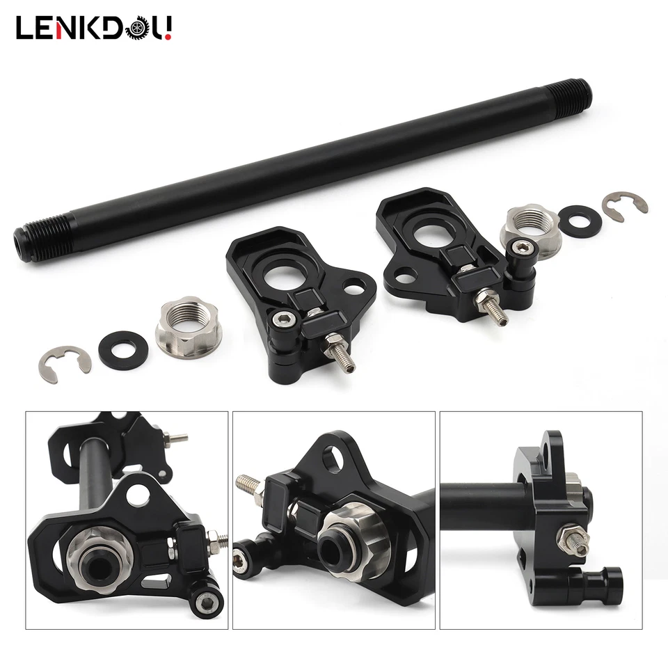 Rear Axle Adjuster Kit For Harley Touring Road King Electra Glide Ultra 2009-UP Foto 3 de 4