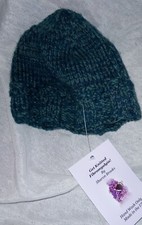 Dark Blue and Green Hat Hand Made