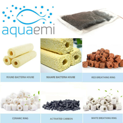 Aquarium Filter Bio Media Teich Bakterien Haus Aktivkohle Keramik Ringe