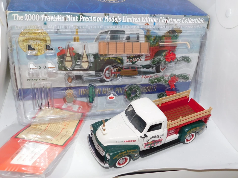 Camión de Navidad Franklin Mint 1:24 1950 GMC Pickup 2000 "Artículos deportivos" Foto 2 de 4