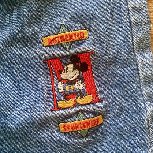 Vintage Mickey & Co Jeans Boys Girls Size 6 Blue Denim Embroidered 100% Cotton - Picture 2 of 7