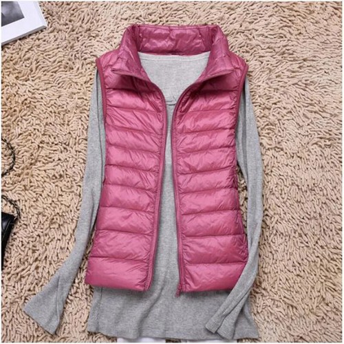 Women Sleeveless Vest Autumn Winter Duck Down Jacket Sleeveless Waistcoat - Bild 11 von 33