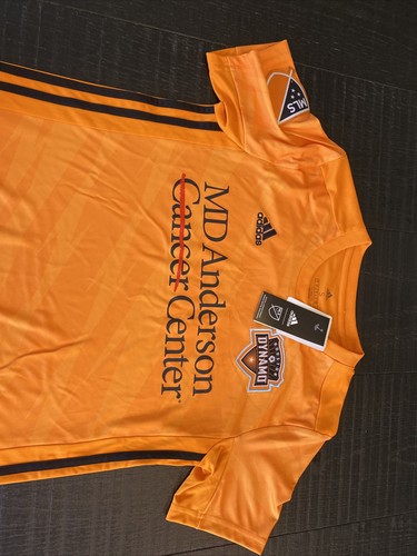 ADIDAS Houston Dynamo 2019/2020 Home MLs jersey cancer center womens nwt size S - Picture 2 of 11