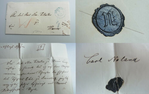 Vorphila-Brief Recknitz ( Plaaz ) 1861: Carl Noland Verzichtet On Erbe, Seal - 第 1/11 張圖片
