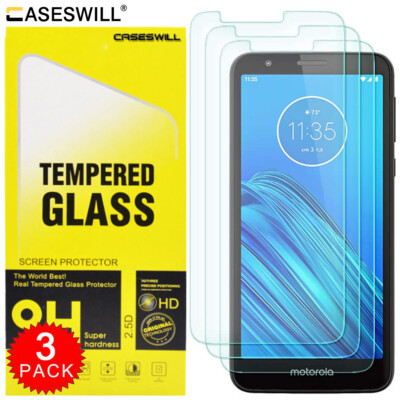 For Motorola Moto E6 / E6 Play / E6 Plus Clear Tempered Glass Screen Protector
