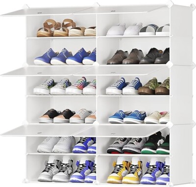 Joiscope Schuhaufbewahrung, 2 x 8 Ebenen Würfel Aufbewahrungseinheit Schuhregal Organizer