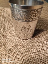 Timbale en argent Poinçoin minerve signée Boulenger grand orfèvre.