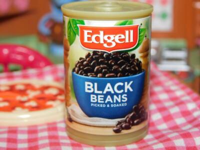 Edgell Black Beans Coles fits Zuru Mini Brands or Dollhouse Loving Family Food