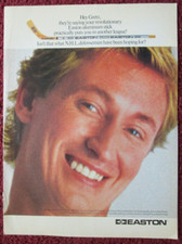 1991 EASTON Aluminum Hockey Sticks Print Ad ~ NHL Great WAYNE GRETZKY