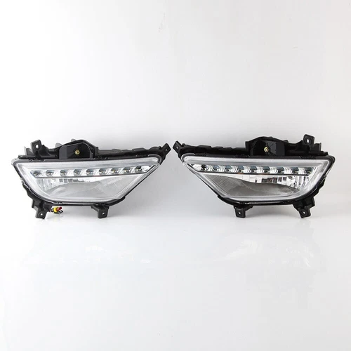 For Hyundai I20 2015-2017 Pair LED DRL Daytime Running Lights Fog Lamps Bumper - Foto 3 di 10