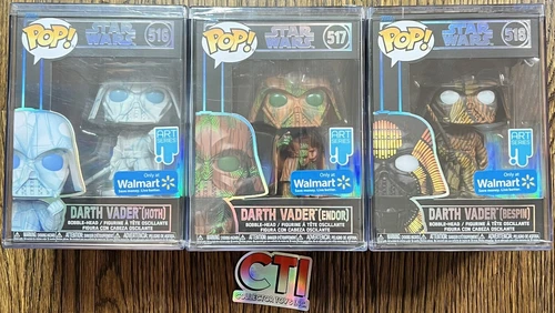 FUNKO POP STAR WARS DARTH VADER HOTH #516 & ENDOR #517 & BESPIN #518 ART SERIES