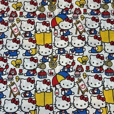Hello Kitty At Play Time 100 Cotton Fabric. Sold By The Half Yard