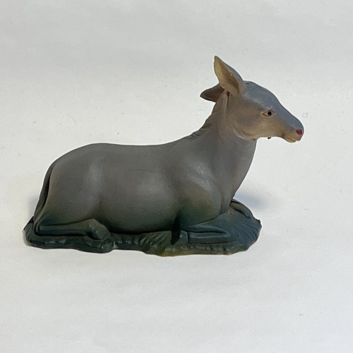 VTG ART Plastics Nativity Scene Donkey Figurine Hong Kong 790/DO 4x1.5x2.5”