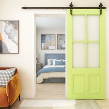 4FT -20FT Sliding Barn Door Hardware Track Single/Double Door Kit, Home/Kitchen