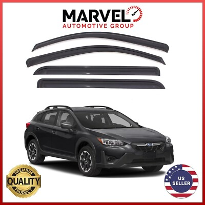 #ad #ad For Subaru Crosstrek 2018 2023 Black Window Visor Rain Guard Deflectors $28.90