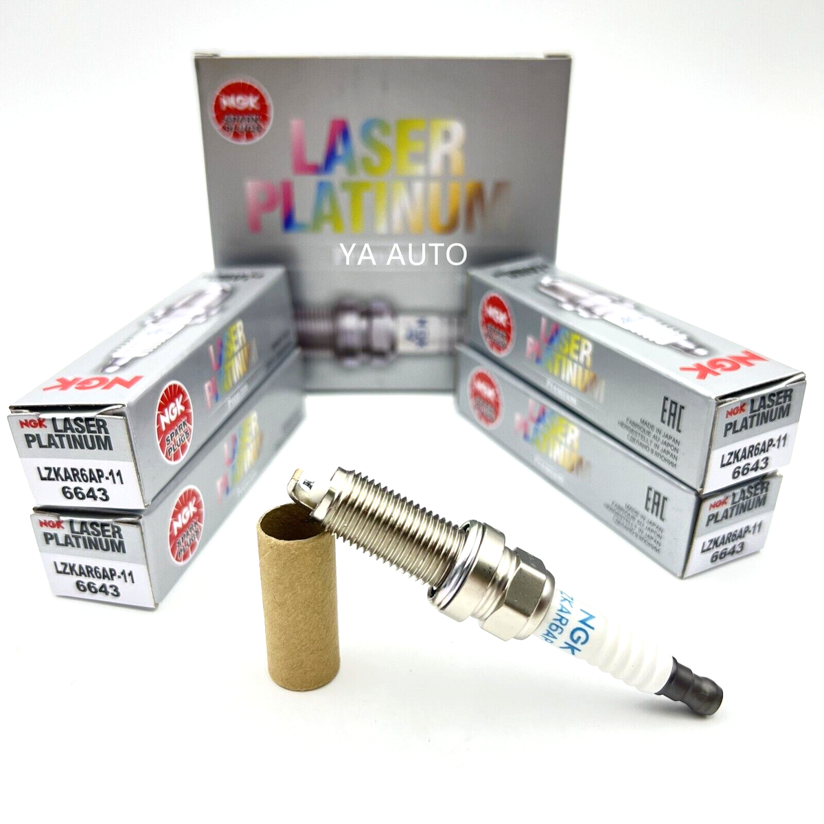 Pack of 4 NGK 6643 LZKAR6AP-11 Laser Platinum Spark Plugs | eBay